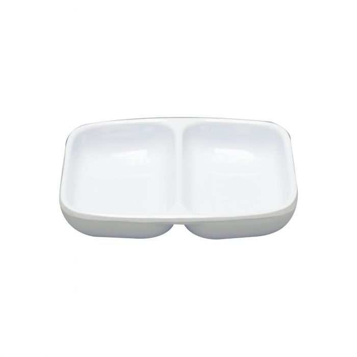 Thunder Group 1102TW, 2 OZ, 3 3/8" X 2 3/4" TWIN SAUCE DISH, IMPERIAL, Melamine, NSF, Case Pack of 24