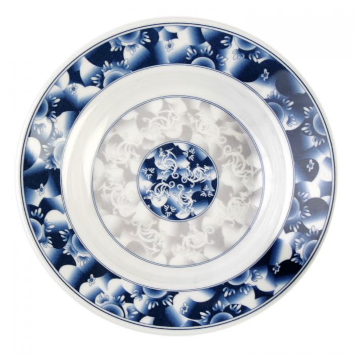 Thunder Group 1109DL, 10 OZ, 9 1/4" SOUP PLATE, BLUE DRAGON, Melamine, NSF, Case Pack of 12