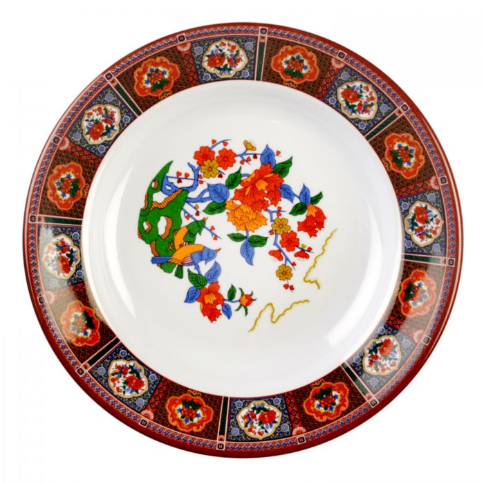 Thunder Group 1107TP, 5 OZ, 7" SOUP PLATE, PEACOCK, Melamine, NSF, Case Pack of 12