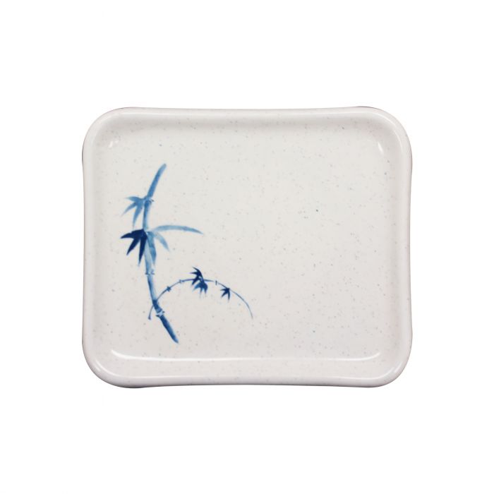 Thunder Group 1202BB, 5 1/2" X 4 3/4" PLATE, BLUE BAMBOO, Melamine, NSF, Case Pack of 12