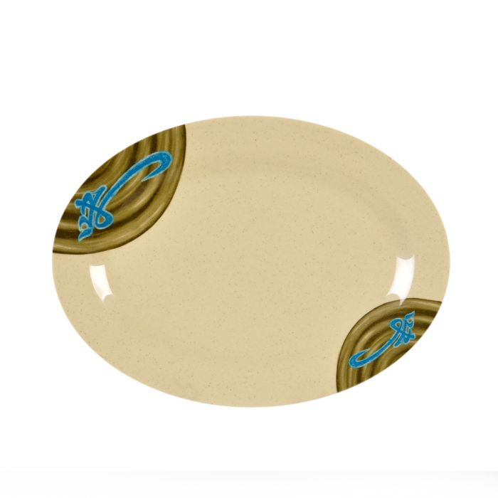 Thunder Group 2008J, 8" X 6" PLATTER, WEI, Melamine, NSF, Case Pack of 12