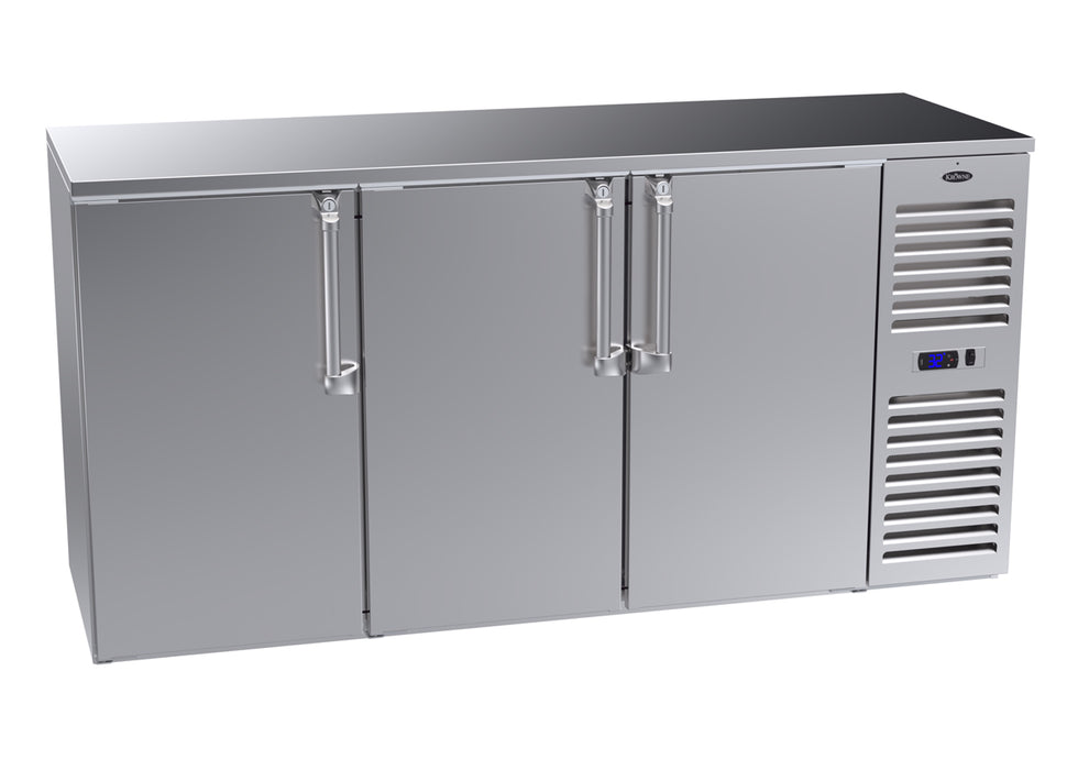 Krowne Metal, NS72R-SSS-RRR, Refrigeration- Self-Contained Narrow Door Back Bar