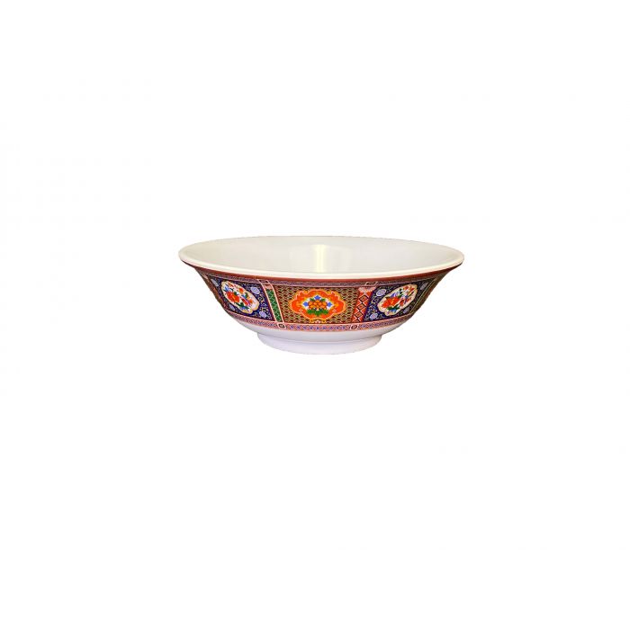 Thunder Group 5060TP, 22 OZ, 6 7/8" RIMLESS BOWL, PEACOCK, Melamine, NSF, Case Pack of 12