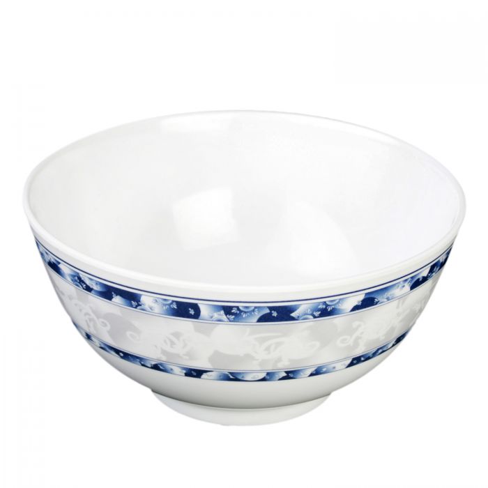 Thunder Group 5206DL, 25 OZ, 5 7/8" RICE BOWL, BLUE DRAGON, Melamine, NSF, Case Pack of 12