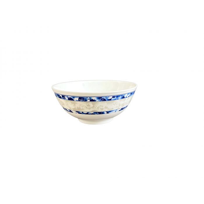 Thunder Group 5208DL, 56 OZ, 8" RICE BOWL, BLUE DRAGON, Melamine, NSF, Case Pack of 12