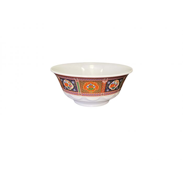 Thunder Group 5285TP, 53 OZ, 8 1/4" SCALLOPED BOWL, PEACOCK, Melamine, NSF, Case Pack of 12