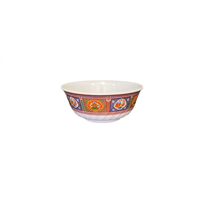 Thunder Group 5306TP, 21 OZ, 6" SWIRL BOWL, PEACOCK, Melamine, NSF, Case Pack of 12