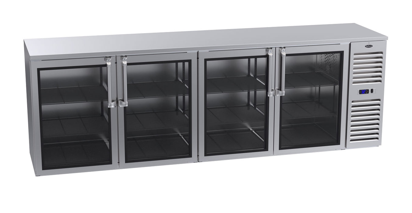 Krowne Metal, BS108R-KSS-RRRR, Refrigeration- Self-Contained Back Bar Cooler