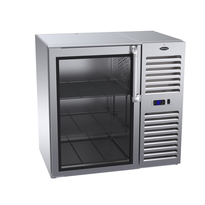 Krowne Metal, BS36R-KNS-L, Refrigeration- Self-Contained Back Bar Cooler