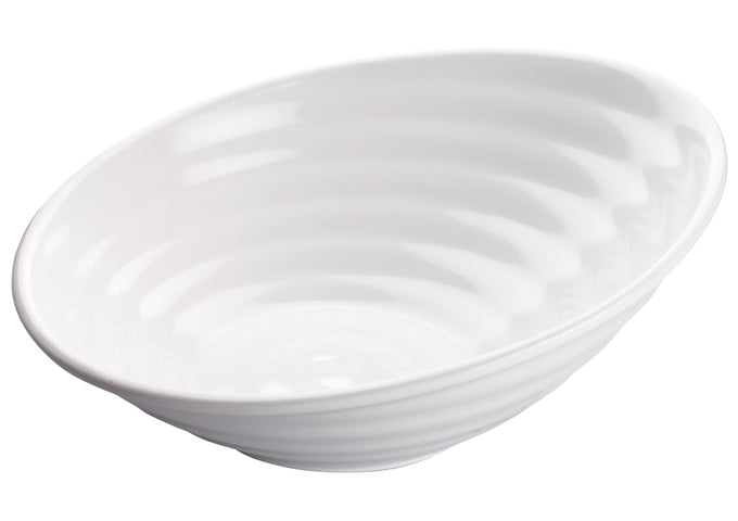 Winco WDM003-203, 16"Dia Hailey Melamine Angle Bowl, White, 6pcs/case