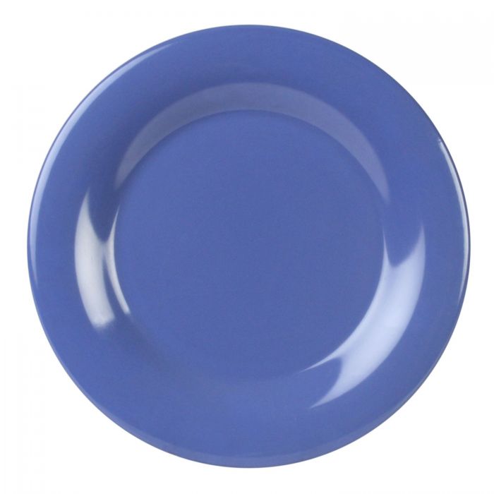 Thunder Group CR009BU, 9 1/4" WIDE RIM PLATE, PURPLE, Melamine, NSF, Case Pack of 12