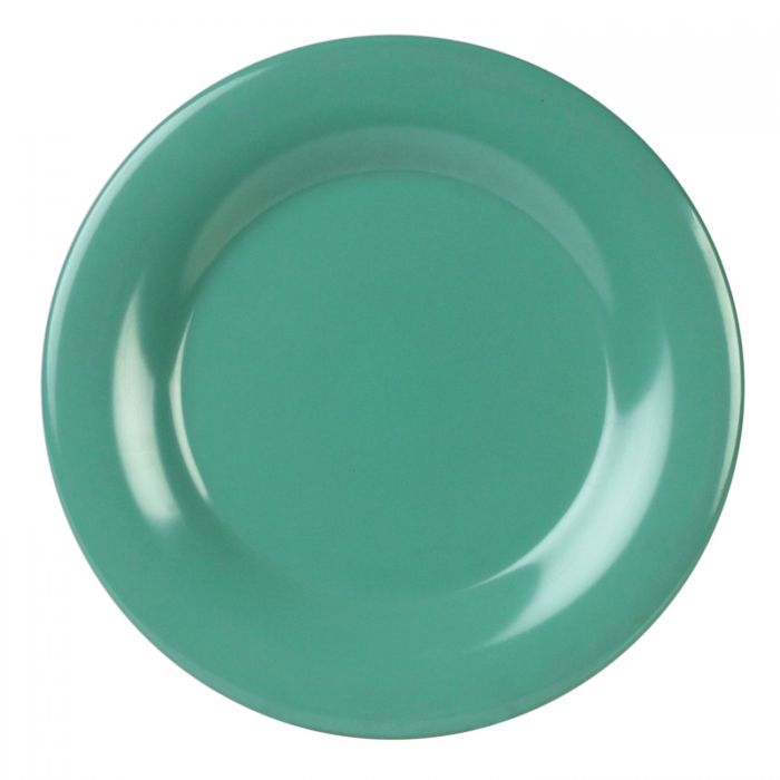 Thunder Group CR009GR, 9 1/4" WIDE RIM PLATE, GREEN, Melamine, NSF, Case Pack of 12