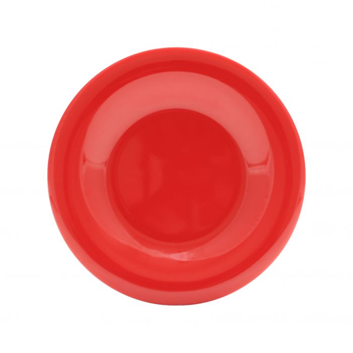 Thunder Group CR005PR, 5 1/2" WIDE RIM PLATE, PURE RED, Melamine, NSF, Case Pack of 12