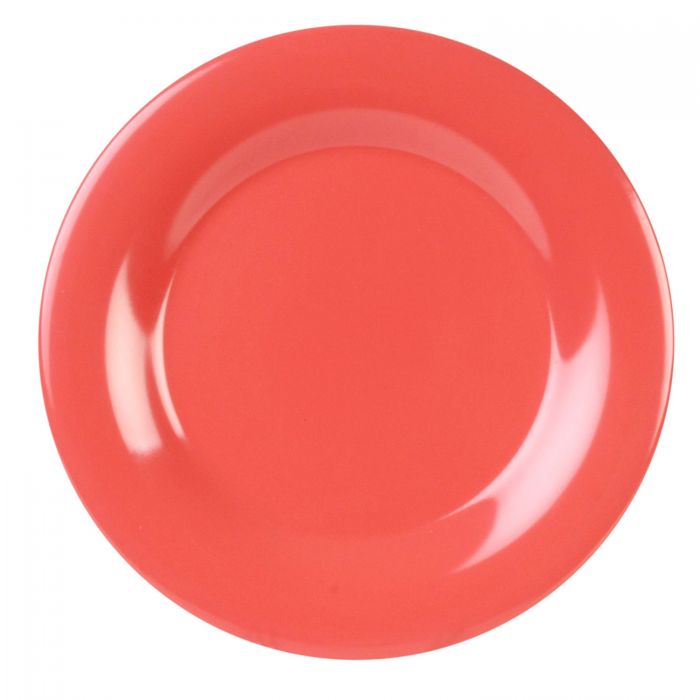 Thunder Group CR012RD, 11 3/4" WIDE RIM PLATE, ORANGE, Melamine, NSF, Case Pack of 12