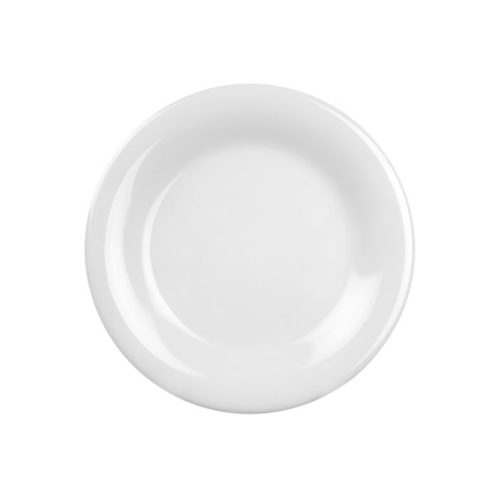 Thunder Group CR005W, 5 1/2" WIDE RIM PLATE, WHITE, Melamine, NSF, Case Pack of 12