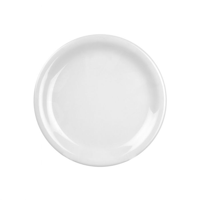 Thunder Group CR107W, 7 1/4" NARROW RIM PLATE WHITE, Melamine, NSF, Case Pack of 12