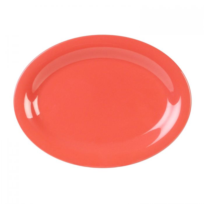 Thunder Group CR213RD, 13 1/2" X 10 1/2" PLATTER, ORANGE, Melamine, NSF, Case Pack of 12