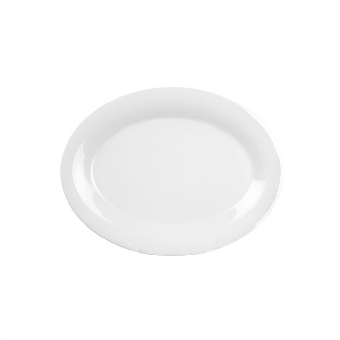 Thunder Group CR212W, 12" X 9" PLATTER WHITE, Melamine, NSF, Case Pack of 12