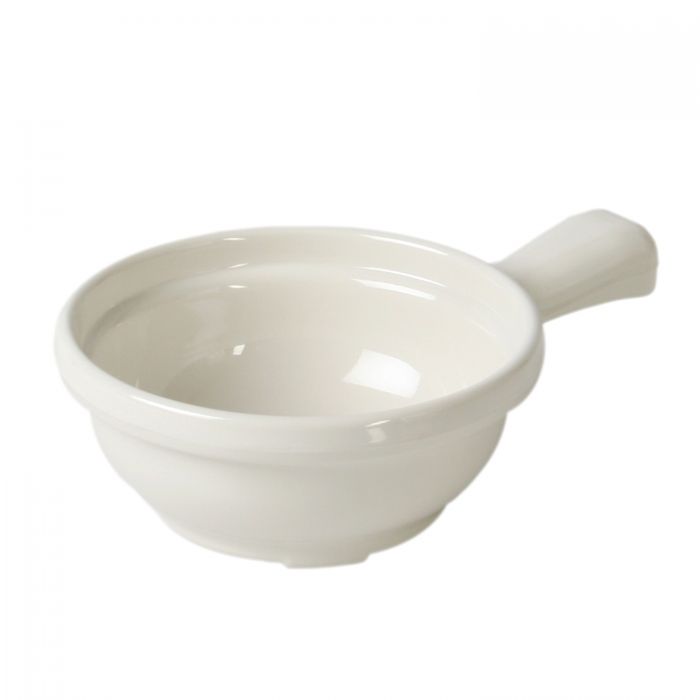 Thunder Group CR305V, 10 OZ, 4 1/4" X 6 3/4" X 2", SOUP BOWL W/HANDLE, IVORY, Melamine, NSF, Case Pack of 12