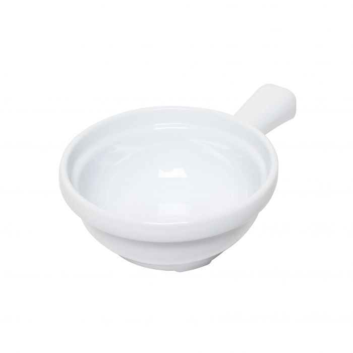 Thunder Group CR305W, 10 OZ, 4 1/4" X 6 3/4" X 2", SOUP BOWL W/HANDLE, WHITE, Melamine, NSF, Case Pack of 12