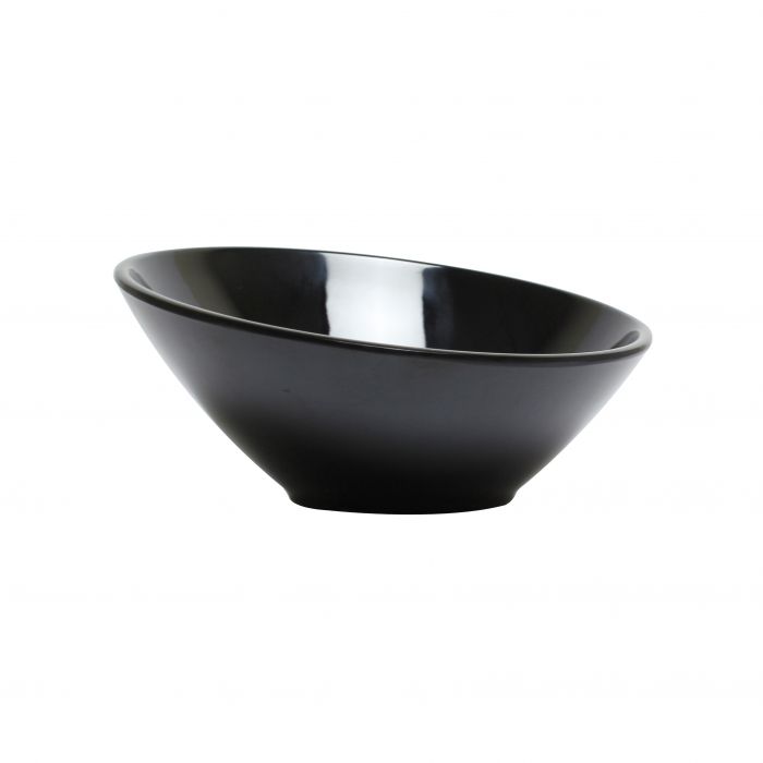 Thunder Group CR805BK, 16 OZ CASCADING BOWL, MELAMINE, BLACK, Melamine, NSF, Case Pack of 12