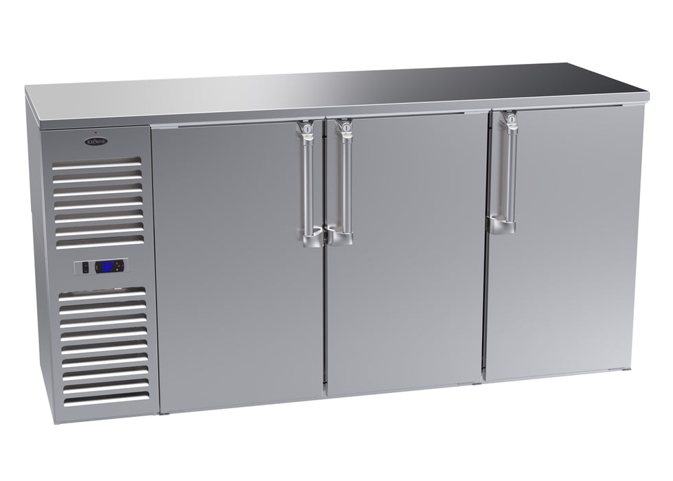 Krowne Metal, NS72L-SSS-RRR, Refrigeration- Self-Contained Narrow Door Back Bar