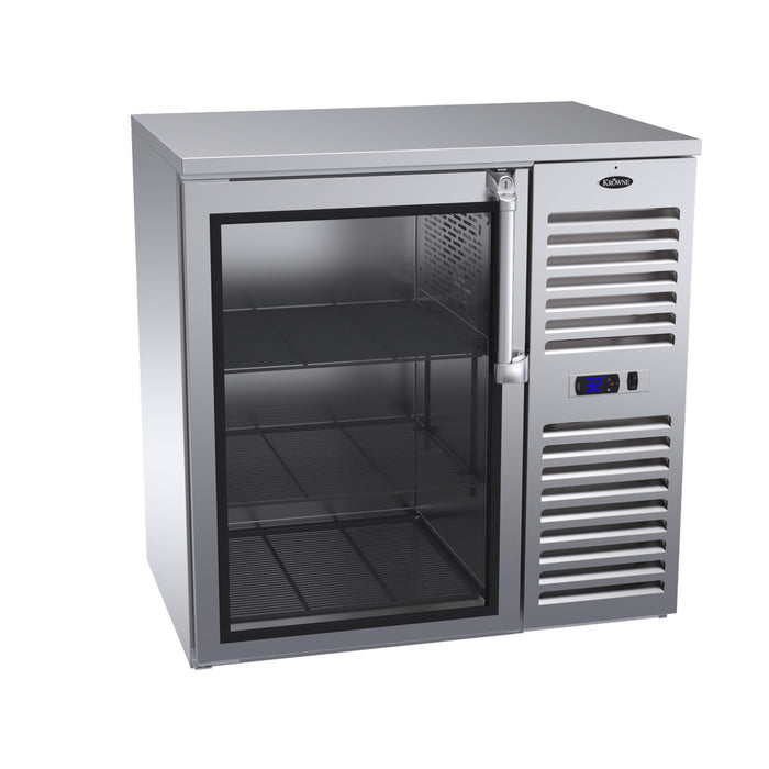 Krowne Metal, BS36R-KSS-R, Refrigeration- Self-Contained Back Bar Cooler