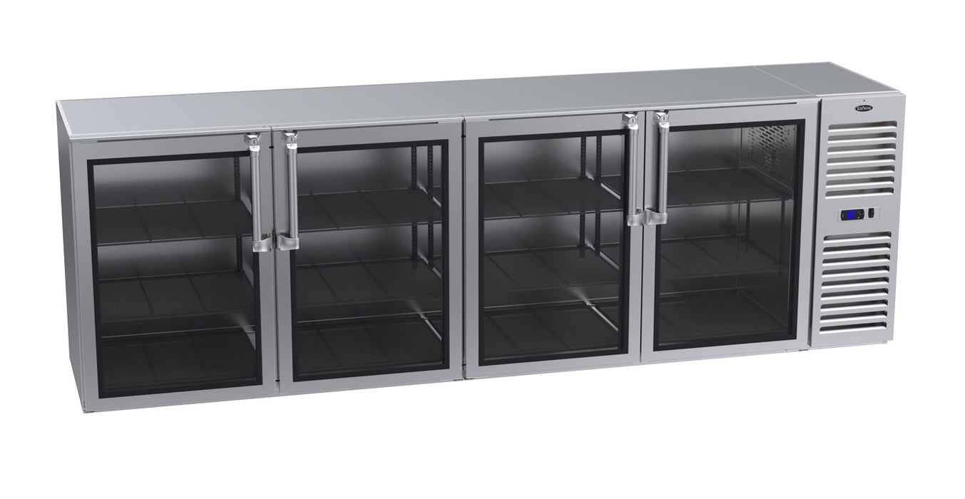 Krowne Metal, BS108R-KNS-RLLR, Refrigeration- Self-Contained Back Bar Cooler