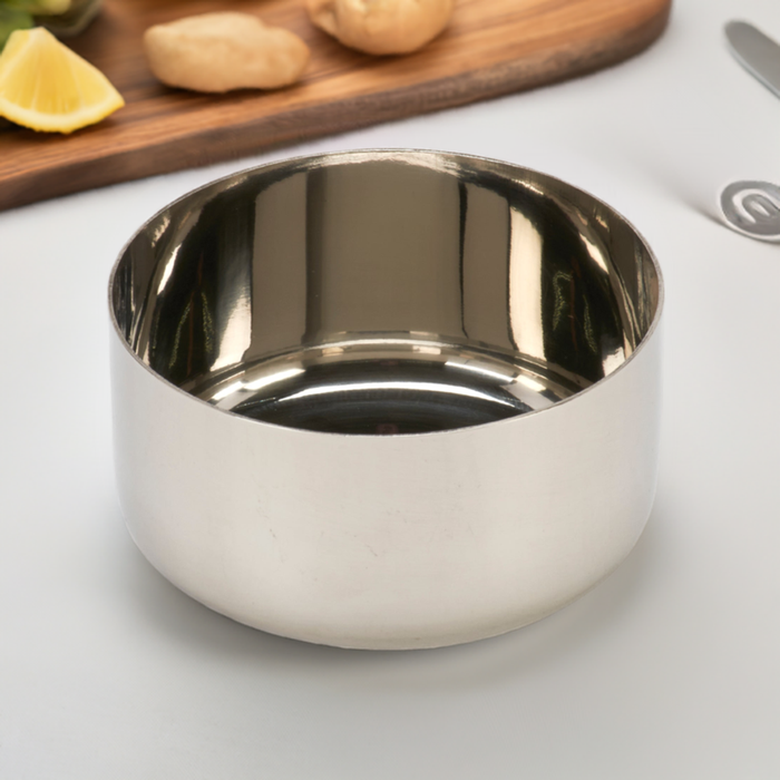 18/8 Stainless Steel Katori serving Bowl 2.25 inch (5.72 cm) - 3 Oz. (90ml)