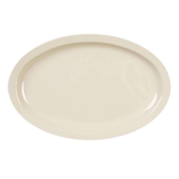 Thunder Group NS510T, 9 1/2" X 6 3/4" NARROW RIM PLATTER, NUSTONE TAN, Melamine, NSF, Case Pack of 12