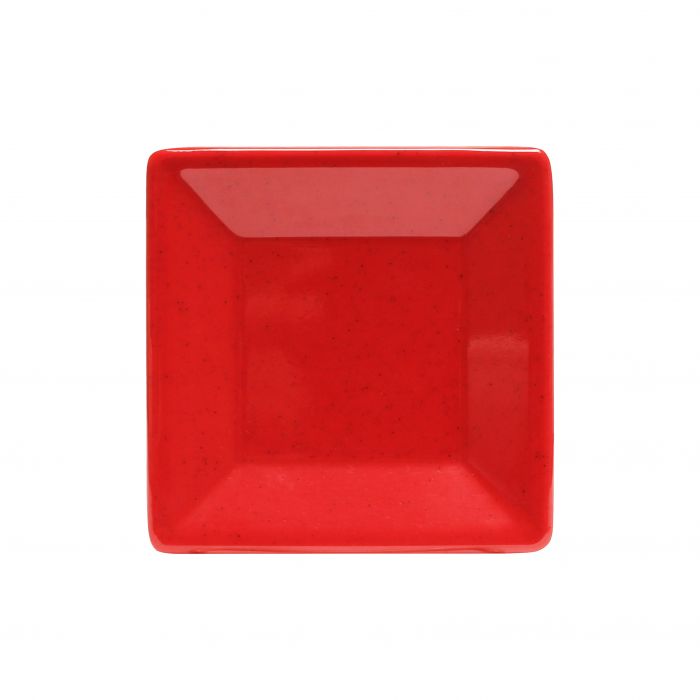 Thunder Group PS3208RD, 8 1/4" X 8 1/4" SQUARE PLATE, 7/8" DEEP, PASSION RED, Melamine, NSF, Case Pack of 12