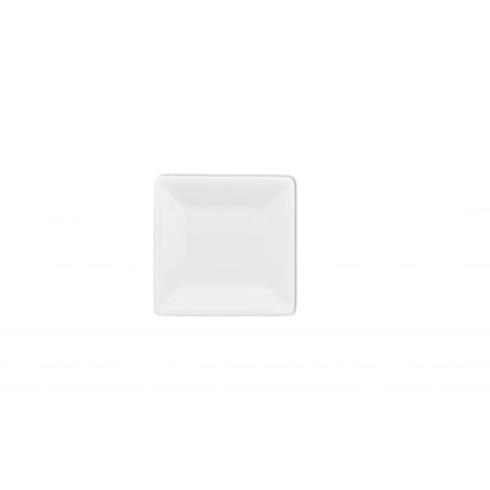 Thunder Group PS3204W, 4" X 4" SQUARE PLATE, PASSION WHITE, Melamine, NSF, Case Pack of 12