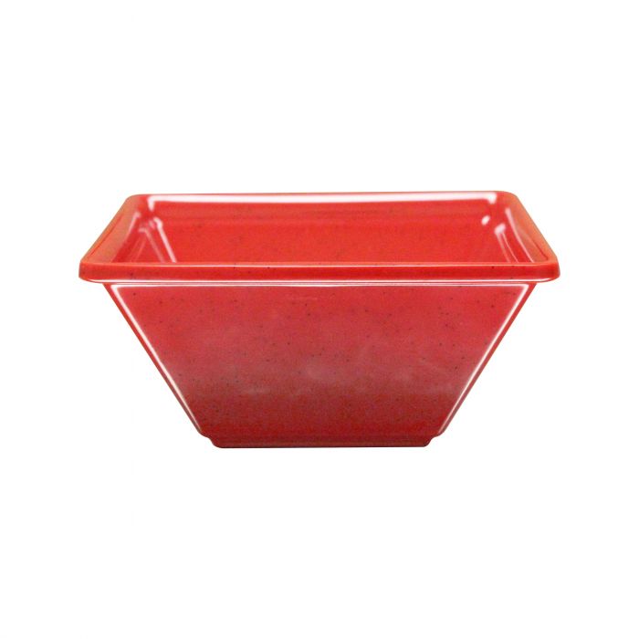 Thunder Group PS5005RD, 11 OZ, 4 3/4" X 4 3/4" SQUARE BOWL, 2" DEEP, PASSION RED, Melamine, NSF, Case Pack of 12