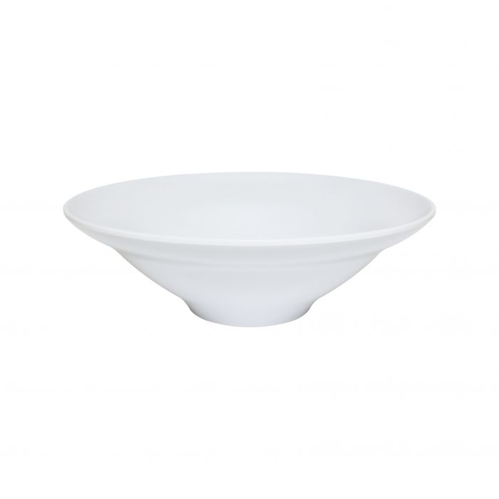 Thunder Group PS6013W, 70 OZ, 13" SALAD BOWL, 4 1/8" DEEP, PASSION WHITE, Melamine, NSF, Case Pack of 4