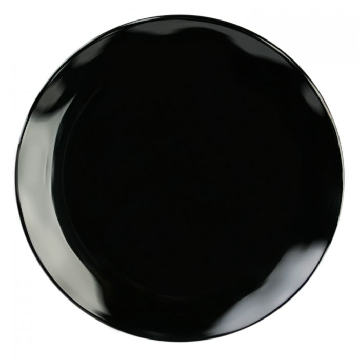 Thunder Group RF1018B, 18" PLATE, BLACK, BLACK PEARL, Melamine, NSF, Case Pack of 2