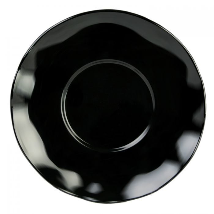 Thunder Group RF1065BW, 6 1/2" SAUCER FOR RF9475, TWO TONE, BLACK PEARL, Melamine, NSF, Case Pack of 12