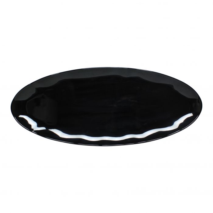 Thunder Group RF2030BW, 30" X 12" PLATTER, TWO TONE, BLACK PEARL, Melamine, NSF, Case Pack of 2