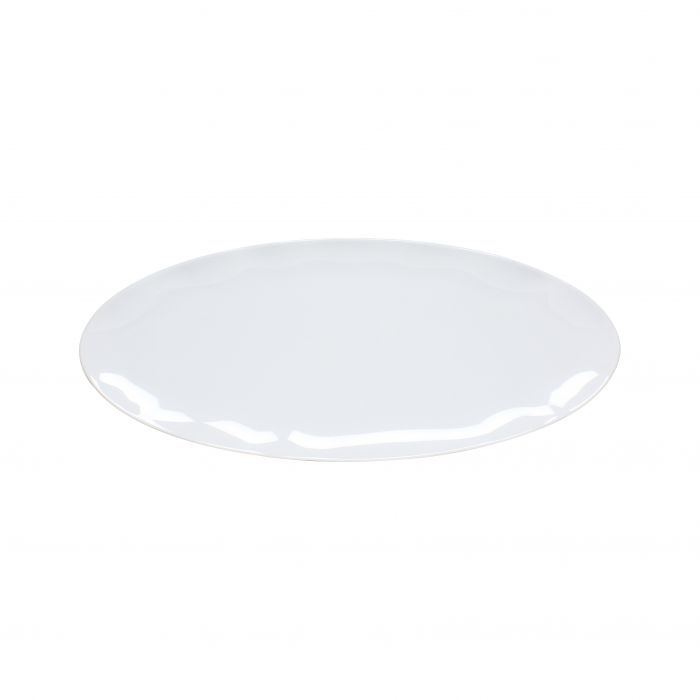 Thunder Group RF2024W, 24" X 10" PLATTER, WHITE, BLACK PEARL, Melamine, NSF, Case Pack of 2