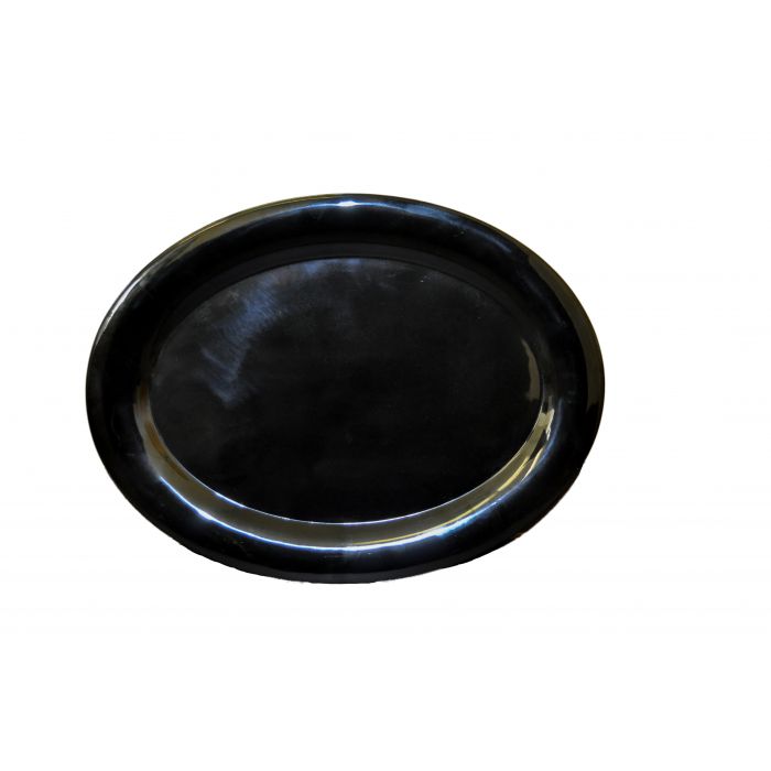 Thunder Group RF2224BW, 22" X 16 1/2" PLATTER, TWO TONE, BLACK PEARL, Melamine, NSF, Case Pack of 2