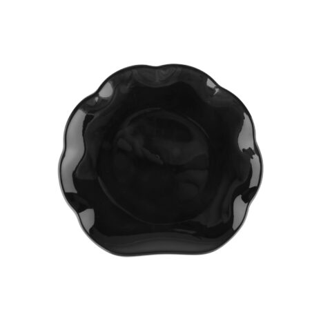GET 139-BK, 8″ Scallop Shape Plate, Black Elegance, Black, Melamine, Pack of 12