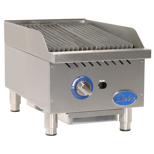 Globe GCB15G-RK 15" Gas Lava Rock Charbroiler - 40,000 BTU, Char Rock Kit