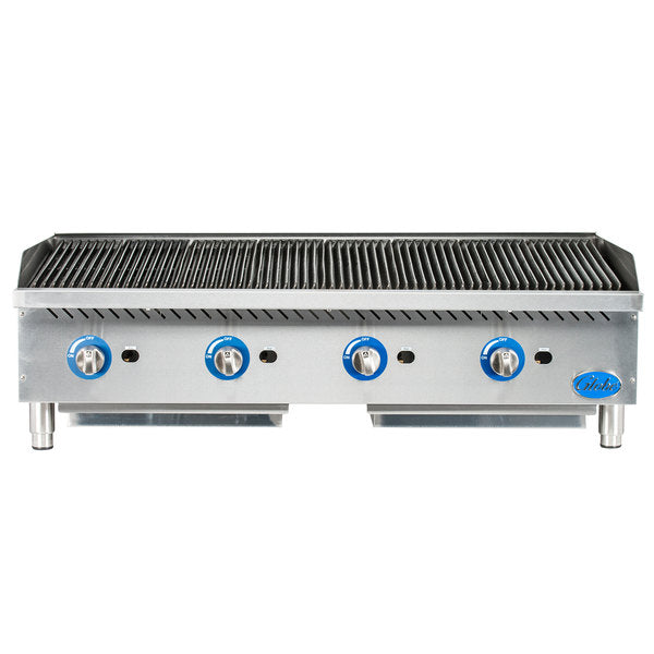 Globe GCB48G-SR 48" Gas Charbroiler with Stainless Steel Radiants, Customizable grilling - 160,000 BTU