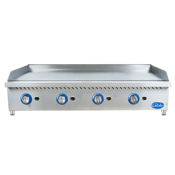 Globe GG48G 48" Countertop Gas Griddle - 120,000 BTU, Manual Control