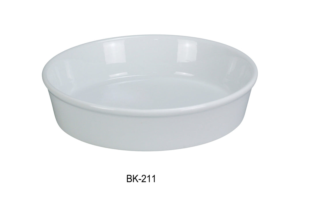 Yanco BK-211 Round Deep Plate, 11″ Diameter, 2.15″ Height, China, Super White, Pack of 12