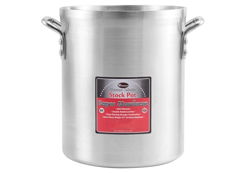 Winco 12 Qt. Heavy-Duty Stainless Steel Stock Pot with Cover