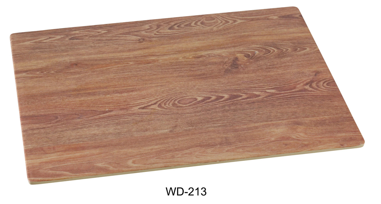 Yanco WD-213 Rectangular Wooden Tray, 12.5″ Length, 10″ Width, Melamine, Brown Color, Pack of 24