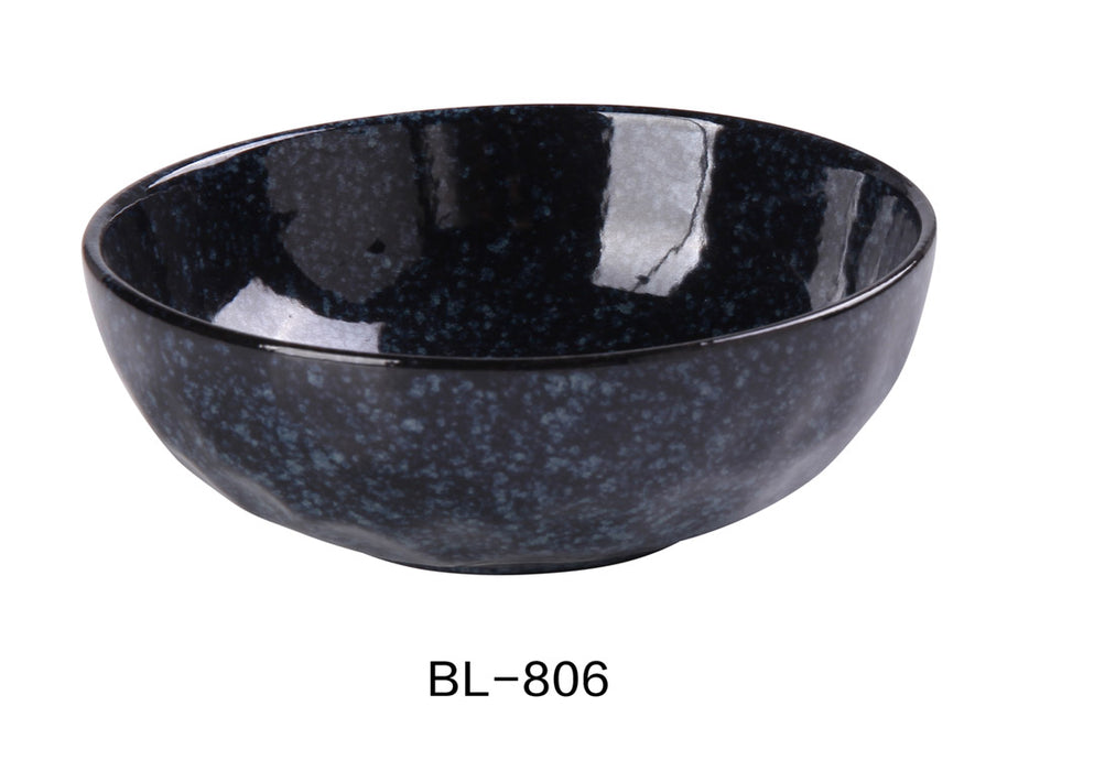 Yanco China BL-806 6″ X 2 1/4″ NAPPIE BOWL 14 OZ, Ceramic Blue Star Nappie Bowl, Pack of 36