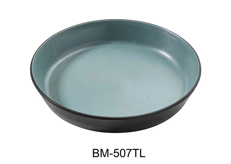 Yanco BM-507TL Birmingham – Teal 7 1/2″ X 1 1/2″ DEEP DISH 16 OZ Melamine, Pack of 48