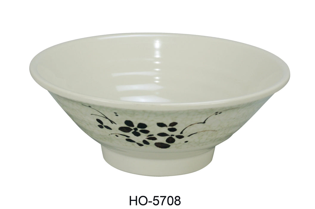 Yanco HO-5708 Honda Bowl, 42 oz Capacity, 3.25″ Height, 8.5″ Diameter, Melamine, Pack of 24