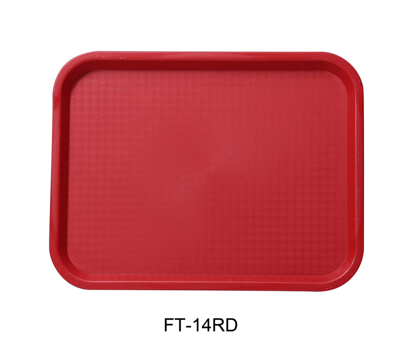 Yanco FT-14RD Serving Trays 14″ X 10″ FAST FOOD TRAY RED, Pack of 24